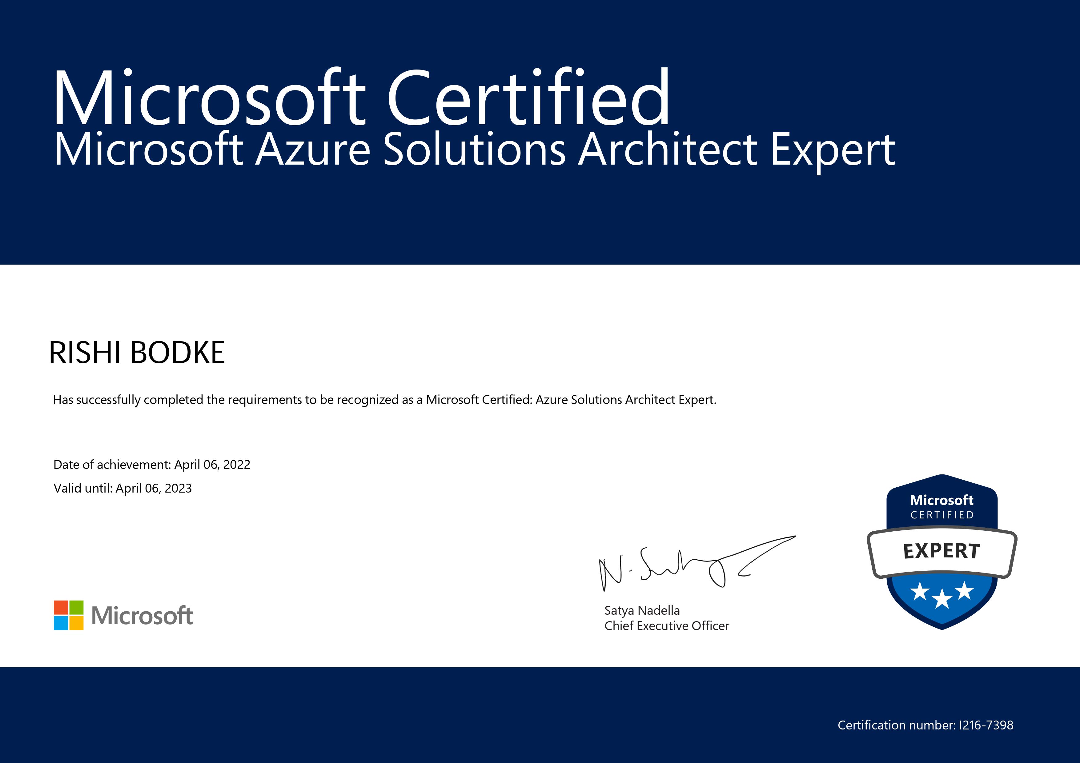 Azure Solutions Architect